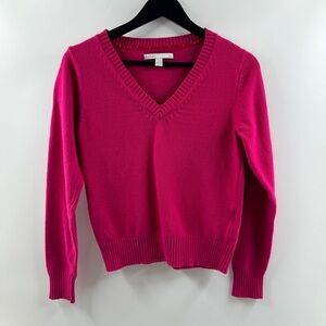 Old Navy Y2K Hot Pink V-Neck Cotton Sweater Size Medium
